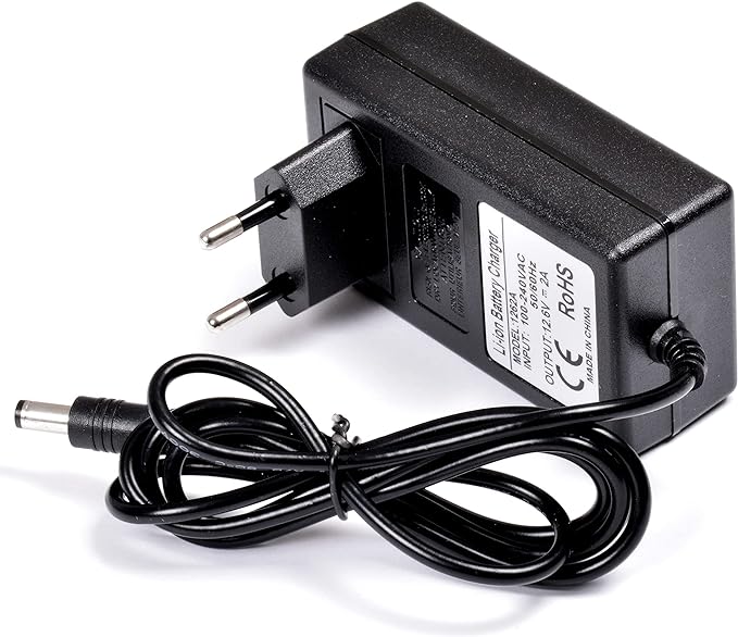 Take Caricabatterie per batterie al litio 12,6V 2A compatibile 12V e 11,1V