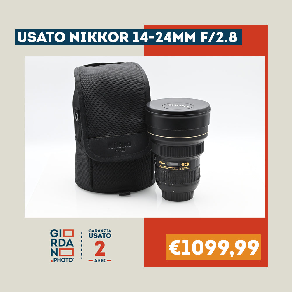 [Usato Garanzia 1 Anni] Nikon Obiettivo AF-S Nikkor 14-24mm f/2,8