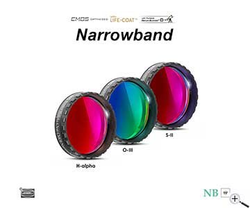 Baader 1,25 Inch Narrowband Filter Set - H-Alpha, O-III, S-II - 6,5 nm - CMOS optimized