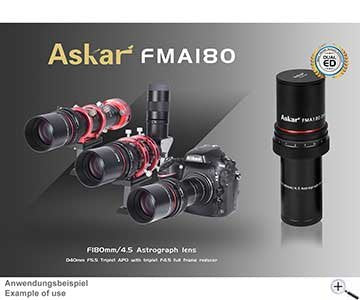 Askar FMA180 180 mm f/4,5 APO Obiettivo fotografico, Telescopio da Viaggio, Rifrattore Aprocromatico