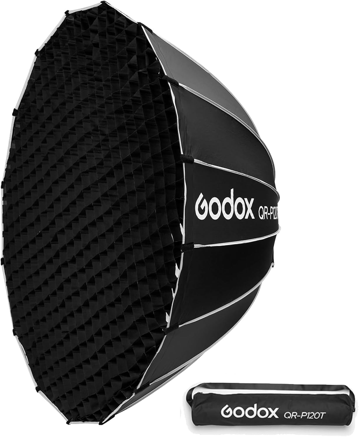 GODOX QR-P120T Softbox Parabolico con Griglia a Nido d’Ape,120cm