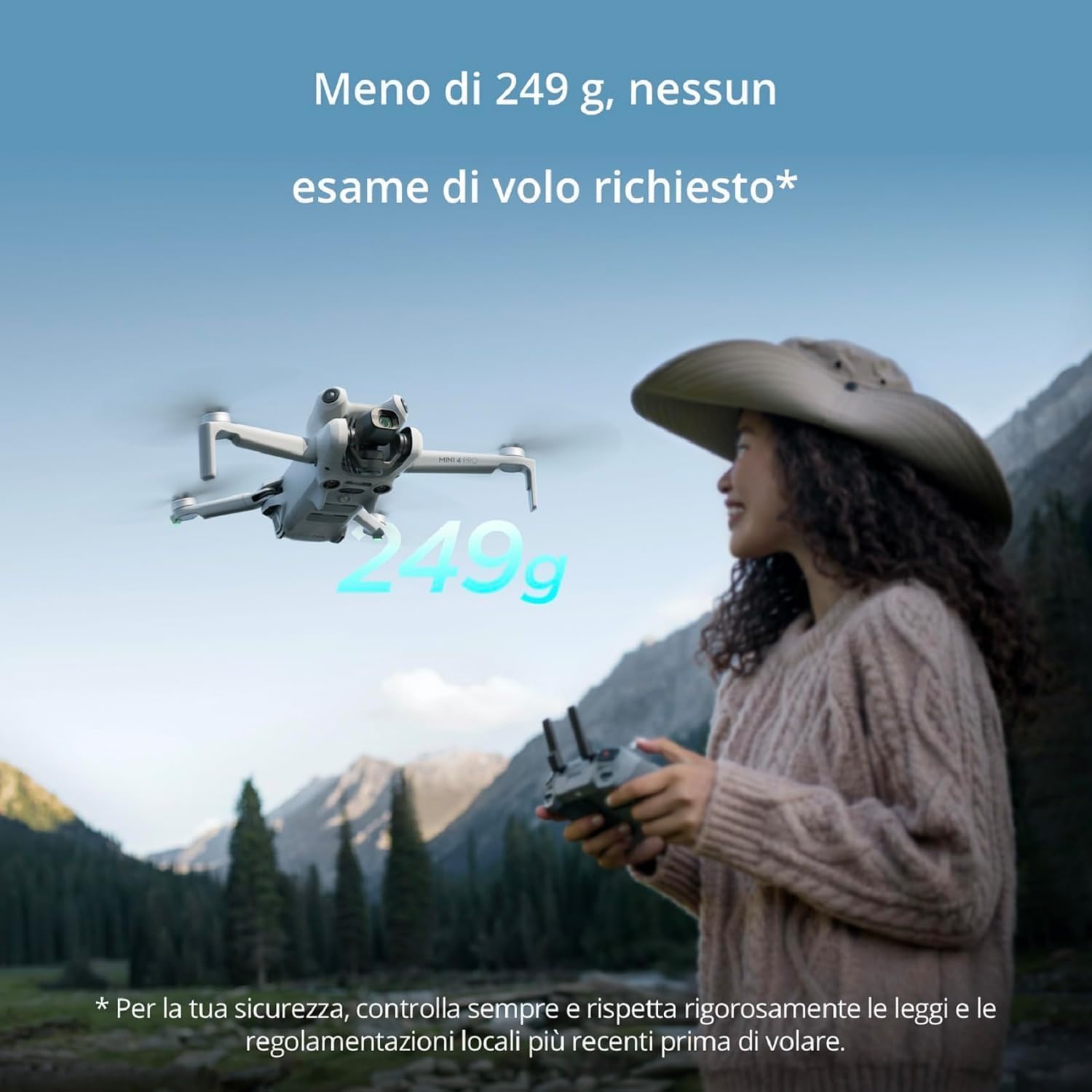 DJI Mini 4 Pro, Mini Drone Pieghevole con Fotocamera in 4K