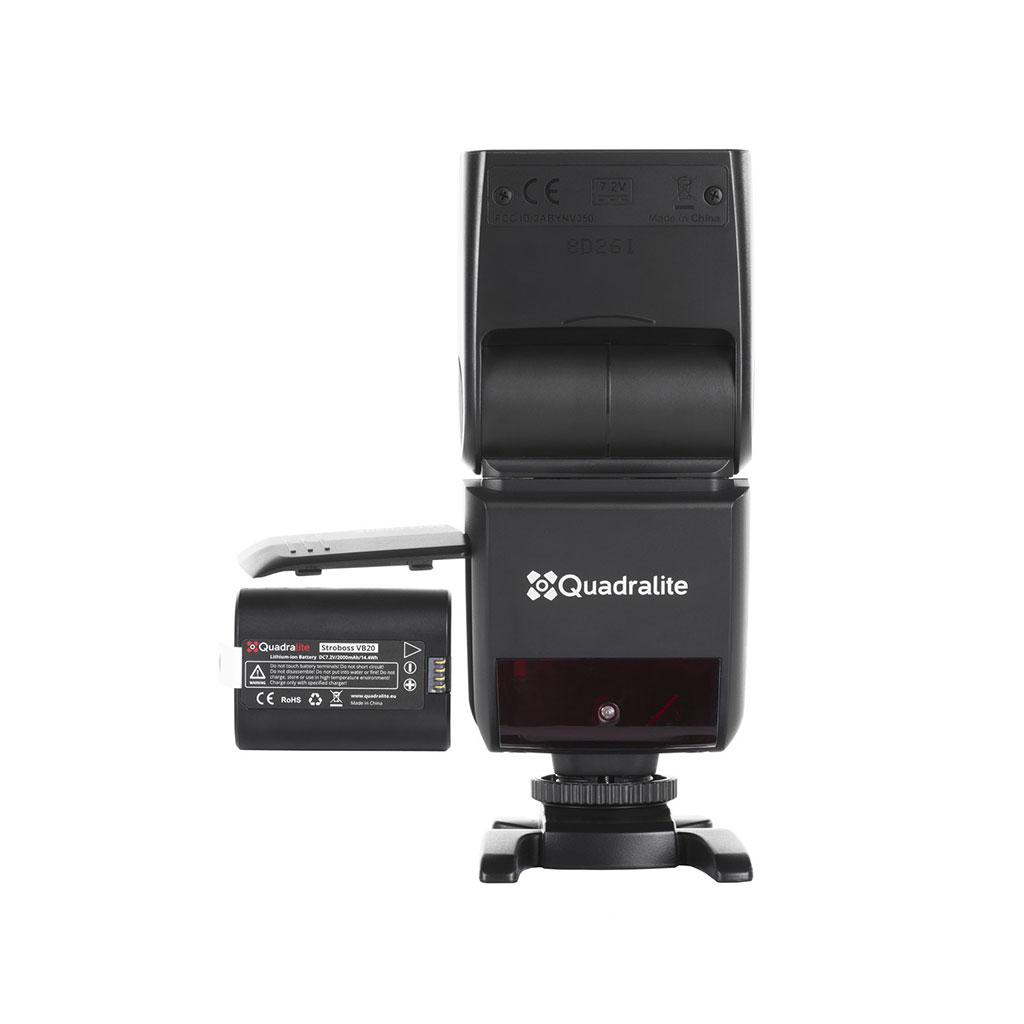 Quadralite Stroboss 36Evo Flash da Slitta con Batteria al Litio Li-ion per Fuji X