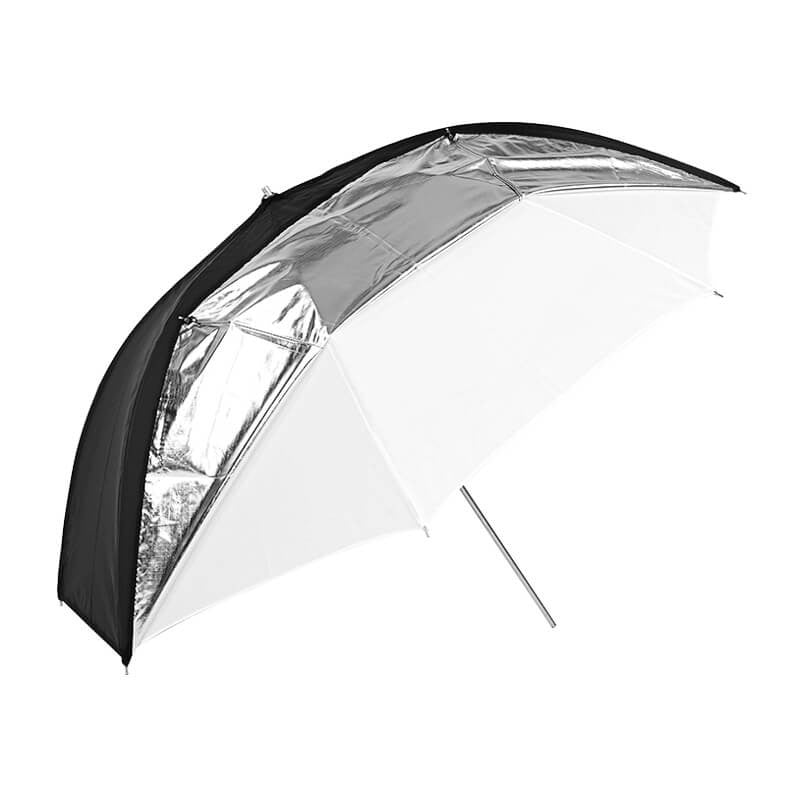 Godox UB-006 Ombrello Nero, Argento e Bianco Dual Duty da 101cm