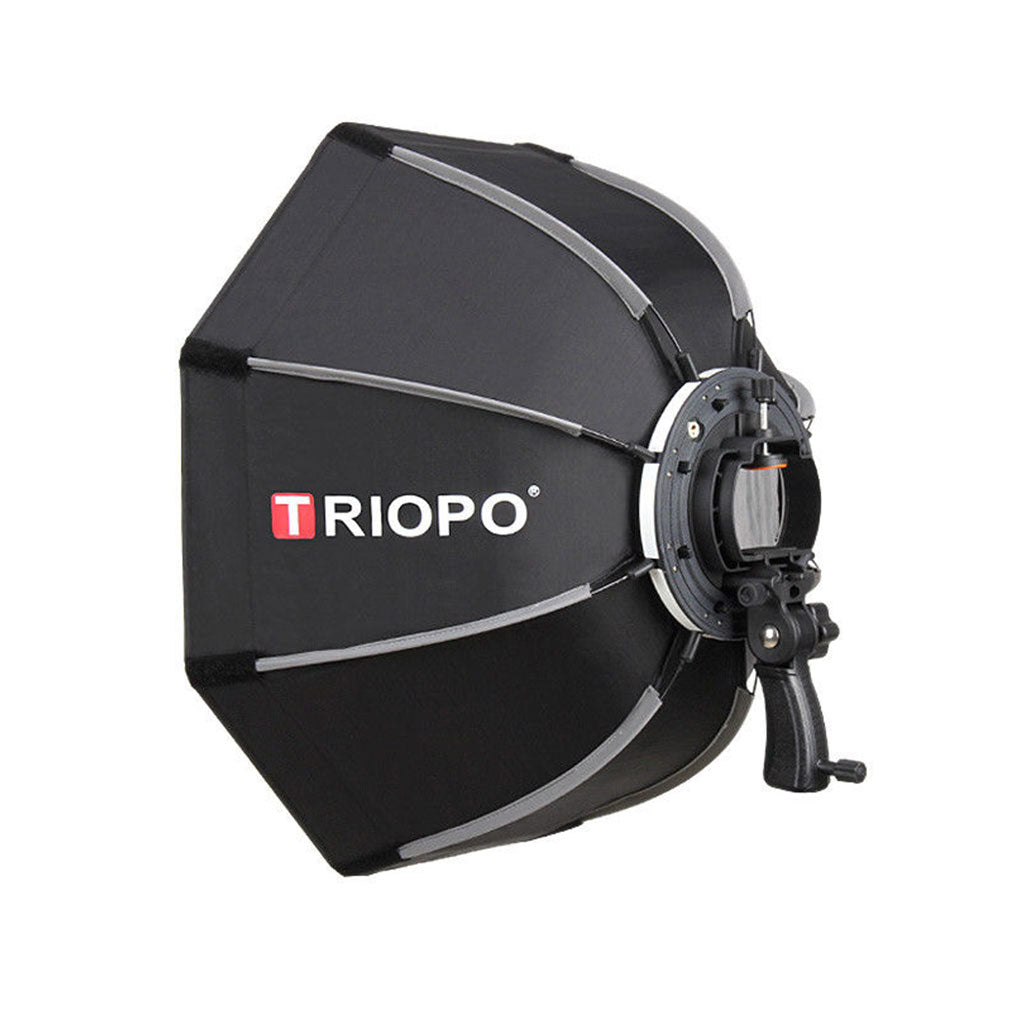 Triopo Softbox Richiudibile 65cm Ottagonale con Supporto per Flash da Slitta