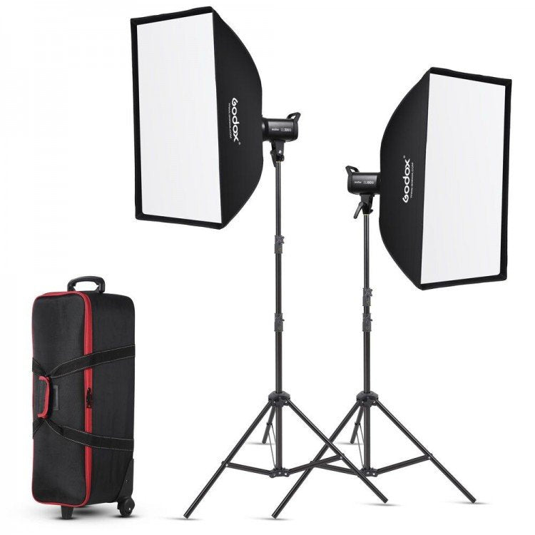 Godox SL-100D Kit di 2 illuminatori a LED con accessori